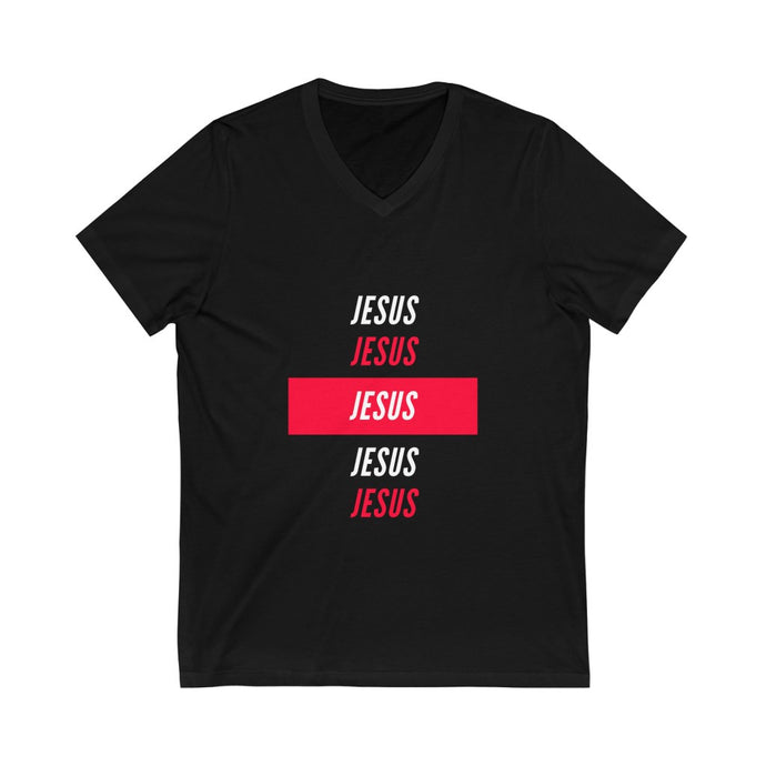 Jesus Unisex Jersey V-Neck Tee